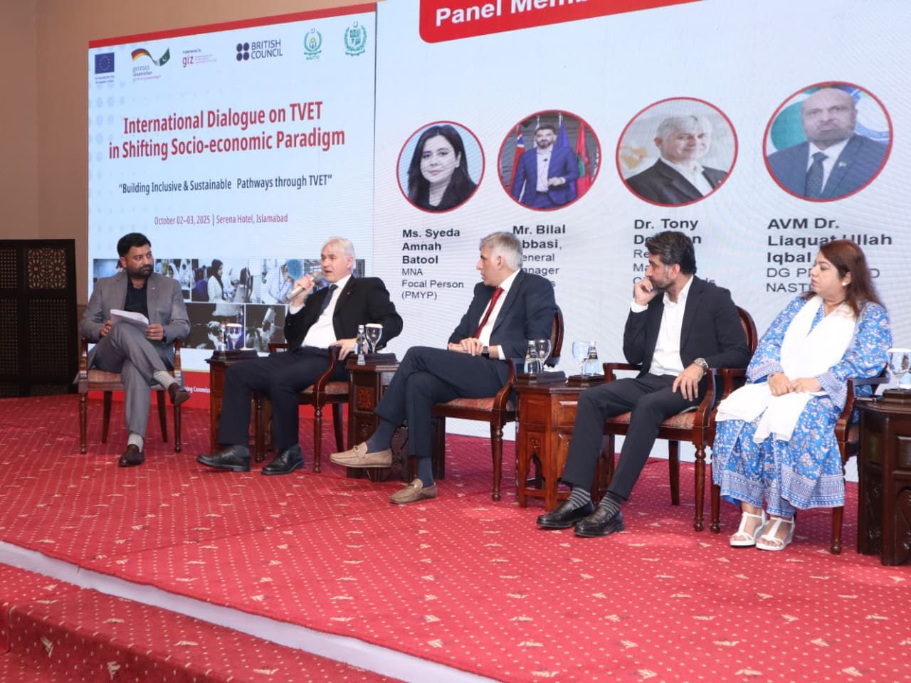 Dr Tony Degazon speaking at the International Dialogue on TVET in Shifting Socio-economic Paradigm conference in Islamabad, Pakistan.