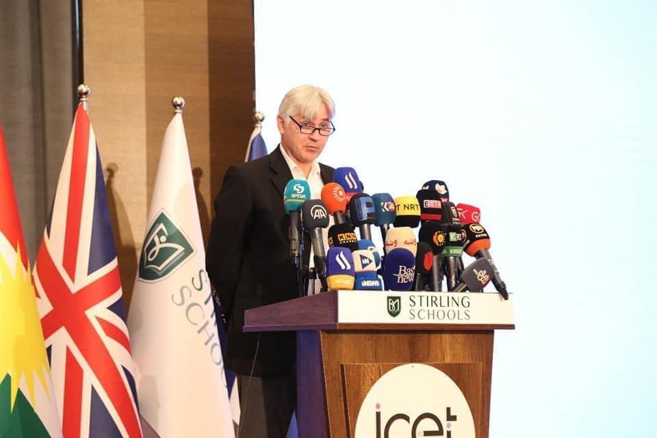 Dr Degazon addressing key note address on vocational skills at the ICET conference in Iraq KRG